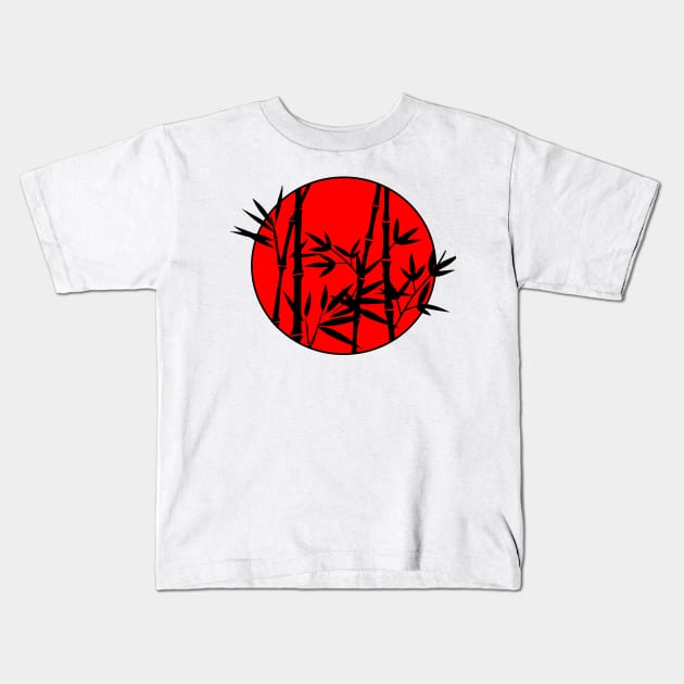 Bamboo japan Kids T-Shirt by Nezumi1998